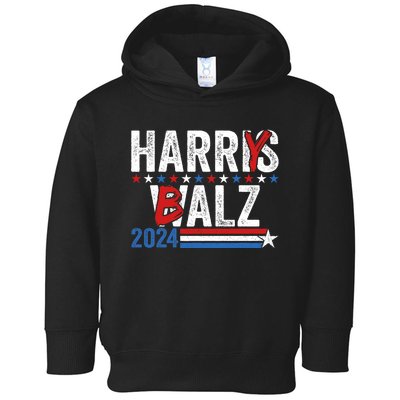 Funny Harris Walz 24 Harry Balz 2024 Meme Democratics Vote Toddler Hoodie