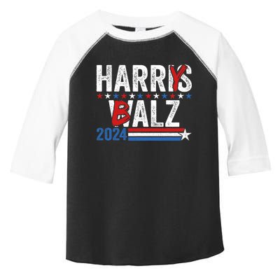 Funny Harris Walz 24 Harry Balz 2024 Meme Democratics Vote Toddler Fine Jersey T-Shirt