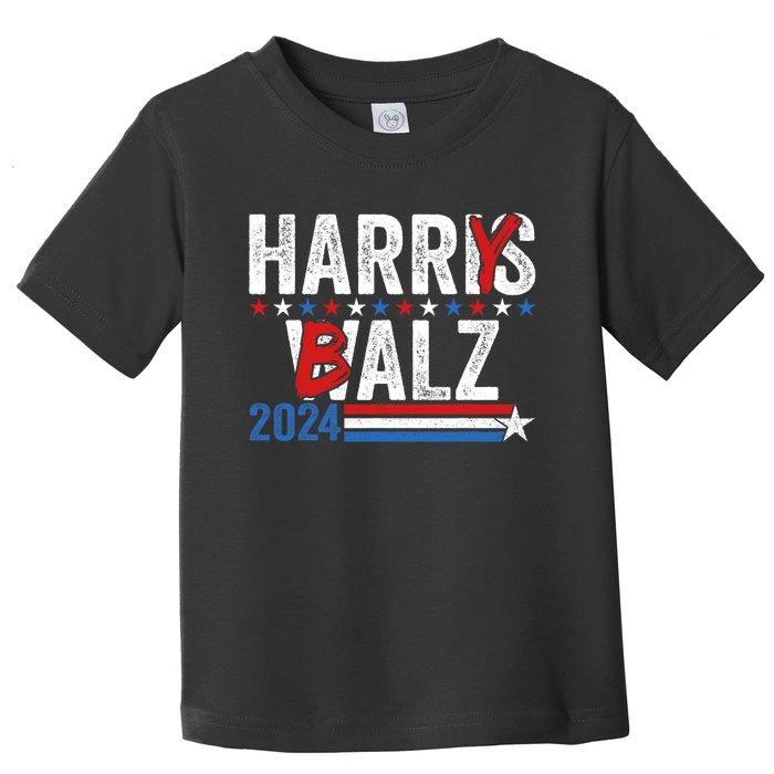 Funny Harris Walz 24 Harry Balz 2024 Meme Democratics Vote Toddler T-Shirt