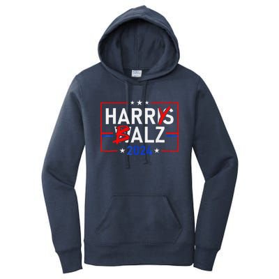 Funny Harris Walz 24 Harry Balz 2024 Meme Democratics Vote Women's Pullover Hoodie