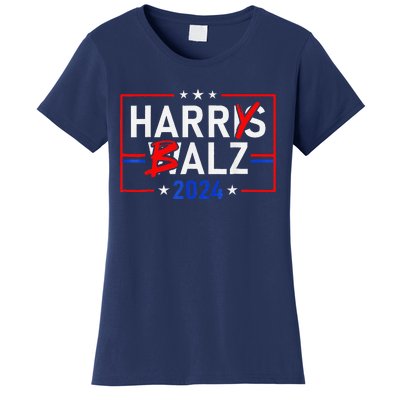 Funny Harris Walz 24 Harry Balz 2024 Meme Democratics Vote Women's T-Shirt