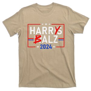 Funny Harris Walz 24 Harry Balz 2024 Meme Democratics Vote T-Shirt