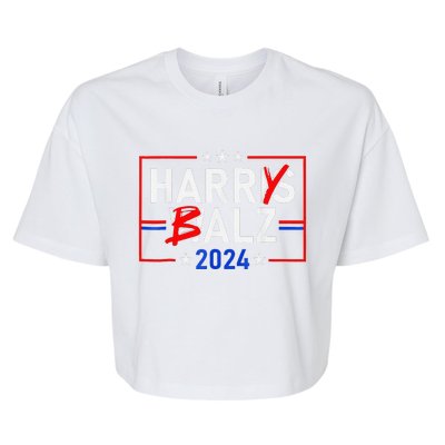 Funny Harris Walz 24 Harry Balz 2024 Meme Democratics Vote Bella+Canvas Jersey Crop Tee