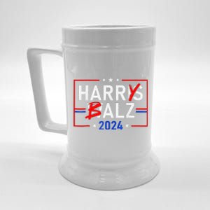 Funny Harris Walz 24 Harry Balz 2024 Meme Democratics Vote Beer Stein