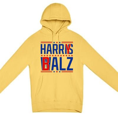 Funny Harris Walz 24 Harry Balz 2024 Meme Democratics Vote Premium Pullover Hoodie