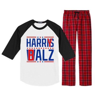 Funny Harris Walz 24 Harry Balz 2024 Meme Democratics Vote Raglan Sleeve Pajama Set