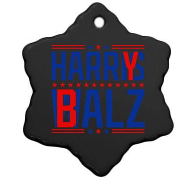 Funny Harris Walz 24 Harry Balz 2024 Meme Democratics Vote Ceramic Star Ornament