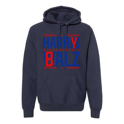 Funny Harris Walz 24 Harry Balz 2024 Meme Democratics Vote Premium Hoodie