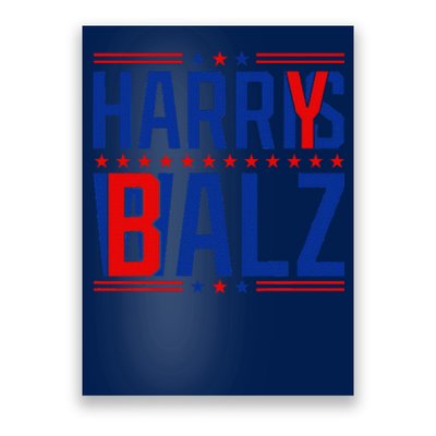 Funny Harris Walz 24 Harry Balz 2024 Meme Democratics Vote Poster