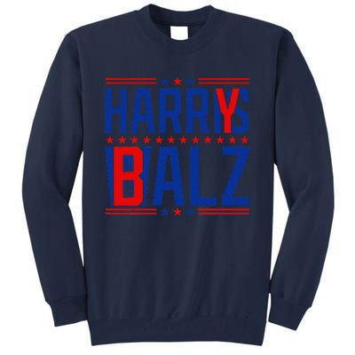 Funny Harris Walz 24 Harry Balz 2024 Meme Democratics Vote Tall Sweatshirt