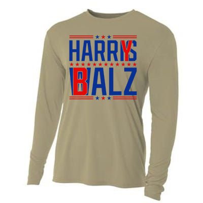 Funny Harris Walz 24 Harry Balz 2024 Meme Democratics Vote Cooling Performance Long Sleeve Crew