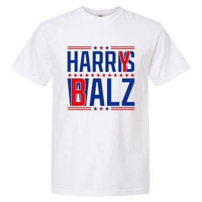 Funny Harris Walz 24 Harry Balz 2024 Meme Democratics Vote Garment-Dyed Heavyweight T-Shirt