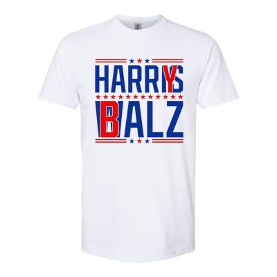 Funny Harris Walz 24 Harry Balz 2024 Meme Democratics Vote Softstyle CVC T-Shirt