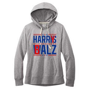 Funny Harris Walz 24 Harry Balz 2024 Meme Democratics Vote Women's Fleece Hoodie