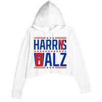 Funny Harris Walz 24 Harry Balz 2024 Meme Democratics Vote Crop Fleece Hoodie