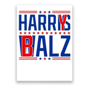 Funny Harris Walz 24 Harry Balz 2024 Meme Democratics Vote Poster