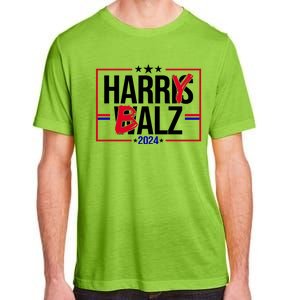 Funny Harris Walz 24 Harry Balz 2024 Political Meme Adult ChromaSoft Performance T-Shirt