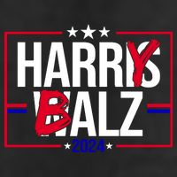 Funny Harris Walz 24 Harry Balz 2024 Political Meme 7 Panel Mesh Trucker Snapback Hat
