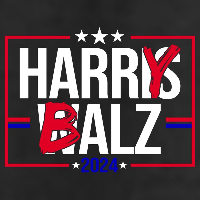 Funny Harris Walz 24 Harry Balz 2024 Political Meme 7 Panel Mesh Trucker Snapback Hat