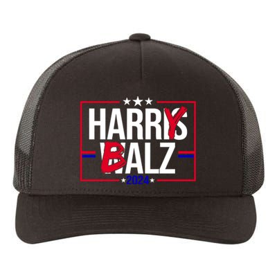 Funny Harris Walz 24 Harry Balz 2024 Political Meme Yupoong Adult 5-Panel Trucker Hat