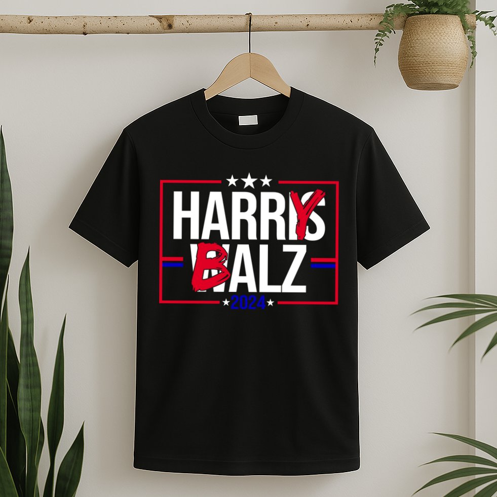 Funny Harris Walz 24 Harry Balz 2024 Political Meme T-Shirt