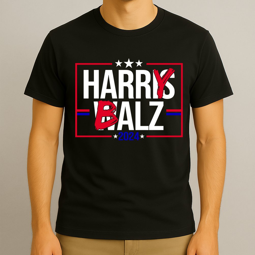Funny Harris Walz 24 Harry Balz 2024 Political Meme T-Shirt