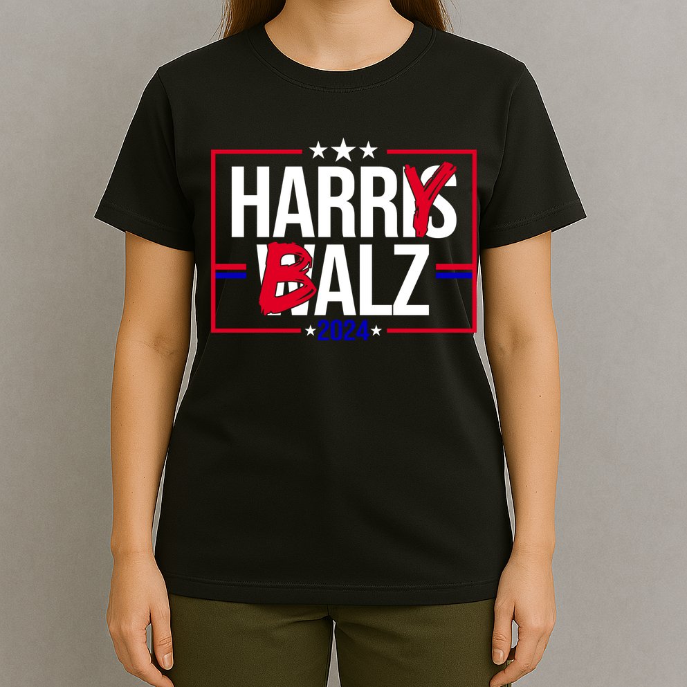 Funny Harris Walz 24 Harry Balz 2024 Political Meme T-Shirt
