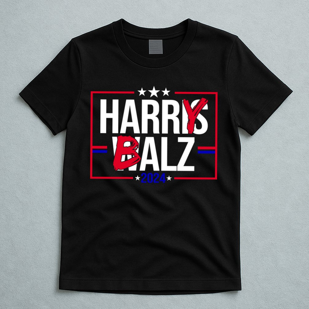 Funny Harris Walz 24 Harry Balz 2024 Political Meme T-Shirt
