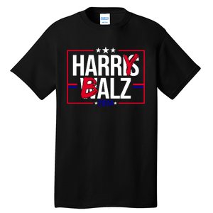 Funny Harris Walz 24 Harry Balz 2024 Political Meme Tall T-Shirt