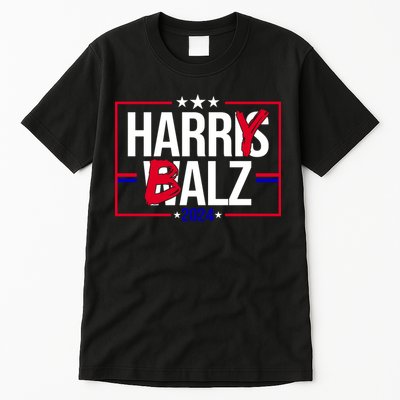Funny Harris Walz 24 Harry Balz 2024 Political Meme Tall T-Shirt