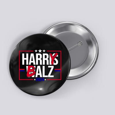 Funny Harris Walz 24 Harry Balz 2024 Political Meme Button