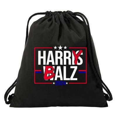 Funny Harris Walz 24 Harry Balz 2024 Political Meme Drawstring Bag