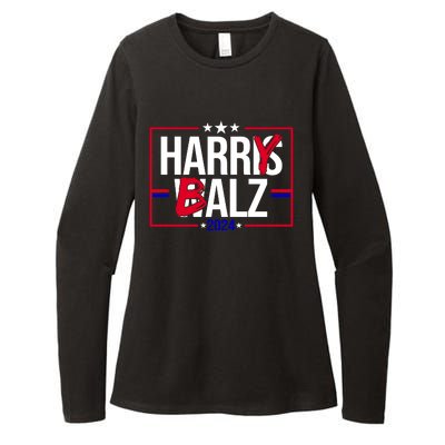 Funny Harris Walz 24 Harry Balz 2024 Political Meme Womens CVC Long Sleeve Shirt