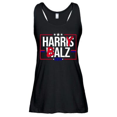 Funny Harris Walz 24 Harry Balz 2024 Political Meme Ladies Essential Flowy Tank