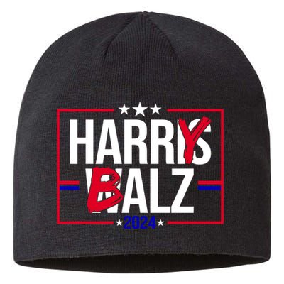 Funny Harris Walz 24 Harry Balz 2024 Political Meme Sustainable Beanie