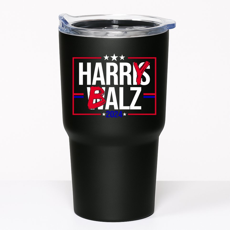 Funny Harris Walz 24 Harry Balz 2024 Political Meme Tumbler
