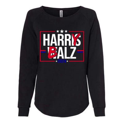 Funny Harris Walz 24 Harry Balz 2024 Political Meme Womens California Wash Sweatshirt