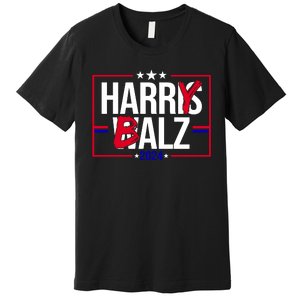 Funny Harris Walz 24 Harry Balz 2024 Political Meme Premium T-Shirt