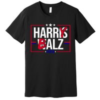 Funny Harris Walz 24 Harry Balz 2024 Political Meme Premium T-Shirt