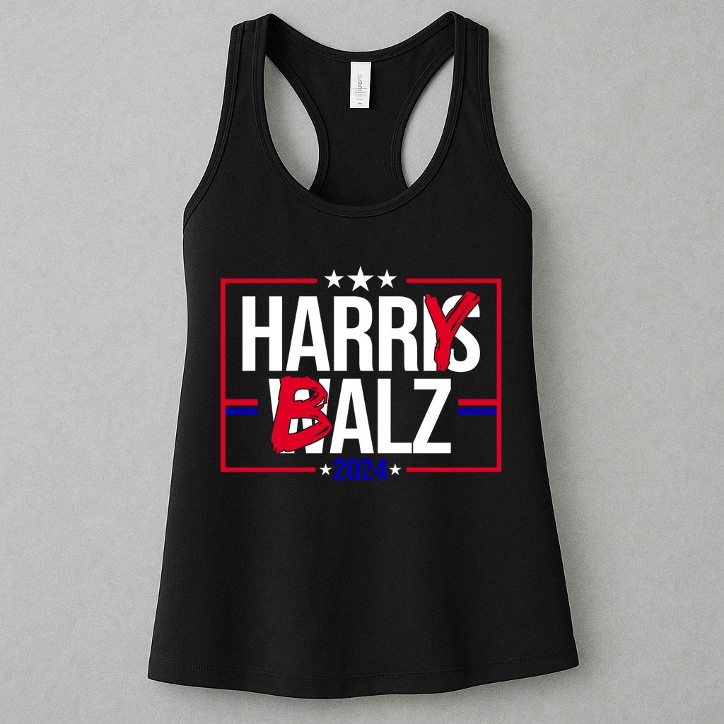 Funny Harris Walz 24 Harry Balz 2024 Political Meme Womens Tank Top