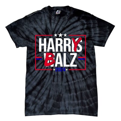 Funny Harris Walz 24 Harry Balz 2024 Political Meme Tie-Dye T-Shirt