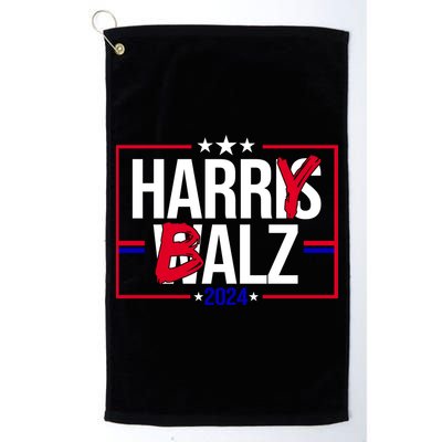 Funny Harris Walz 24 Harry Balz 2024 Political Meme Golf Towel