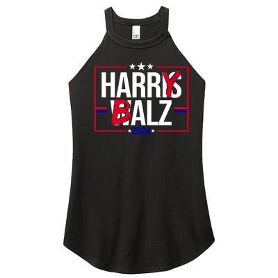 Funny Harris Walz 24 Harry Balz 2024 Political Meme Women's Perfect Tri Rocker Tank