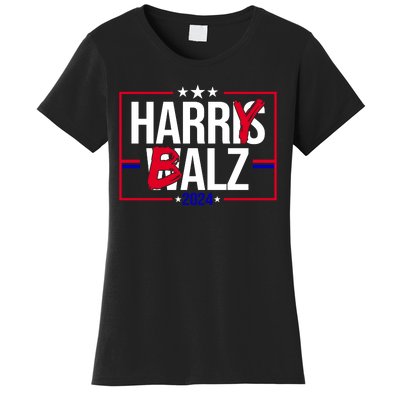 Funny Harris Walz 24 Harry Balz 2024 Political Meme Women's T-Shirt