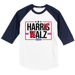 Funny Harris Walz 24 Harry Balz 2024 Political Meme Baseball Sleeve Shirt