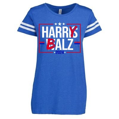 Funny Harris Walz 24 Harry Balz 2024 Political Meme Enza Ladies Jersey Football T-Shirt