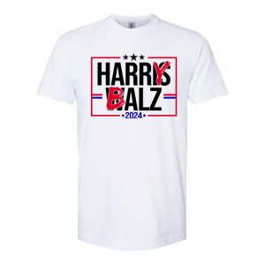 Funny Harris Walz 24 Harry Balz 2024 Political Meme Softstyle CVC T-Shirt