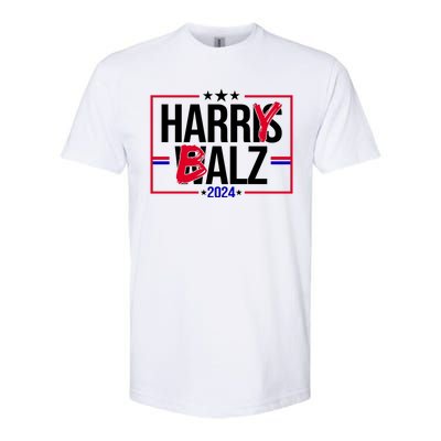 Funny Harris Walz 24 Harry Balz 2024 Political Meme Softstyle® CVC T-Shirt