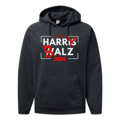 Funny Harris Walz 24 Hairy Balz 2024 Meme Democratics Vote Performance Fleece Hoodie