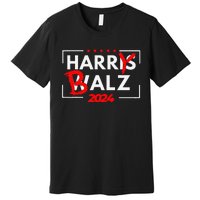 Funny Harris Walz 24 Hairy Balz 2024 Meme Democratics Vote Premium T-Shirt